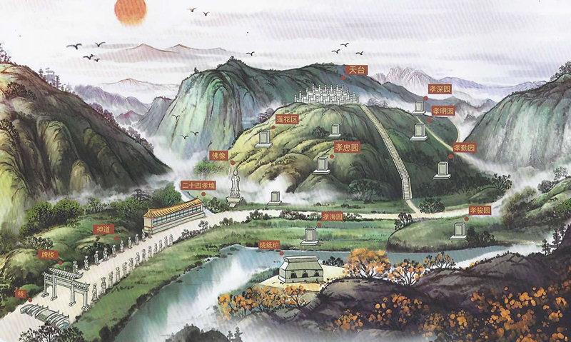 珍珠源公墓平面图