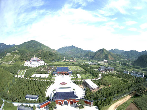 潮白陵园鸟瞰图