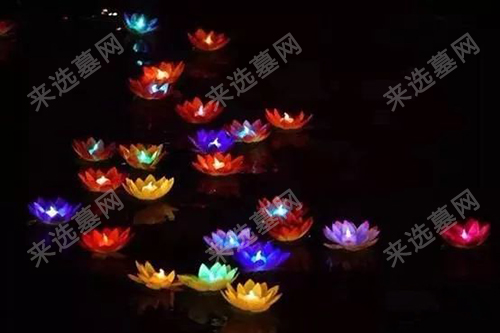廊坊市万桐公墓2018元宵节放河灯照片