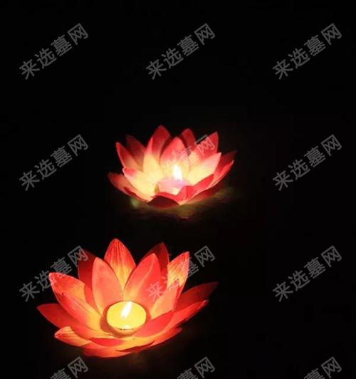 廊坊市万桐公墓2018元宵节放河灯图片