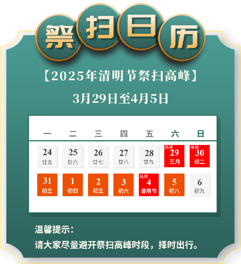 祭扫日历